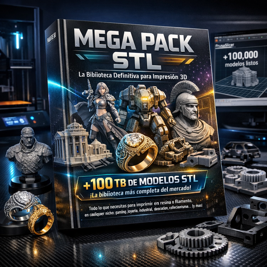 🚀 Mega Biblioteca 3D: miles de modelos listos para imprimir y vender